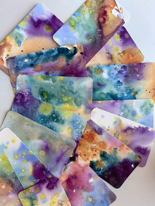 Watercolor ATC backgrounds 15 count